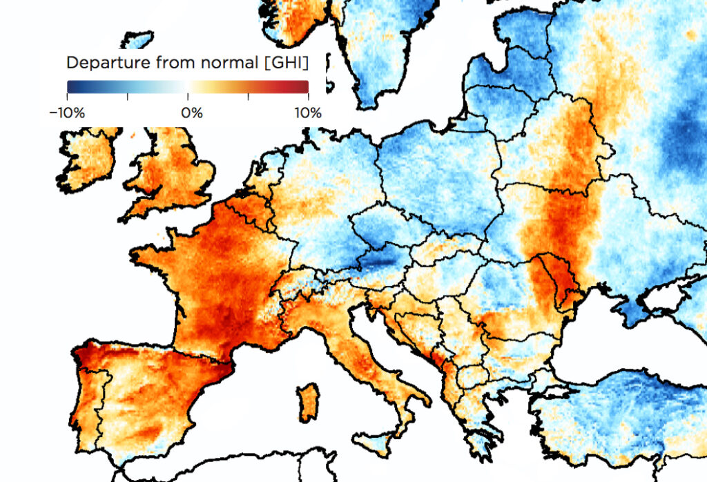 solar irradiation map