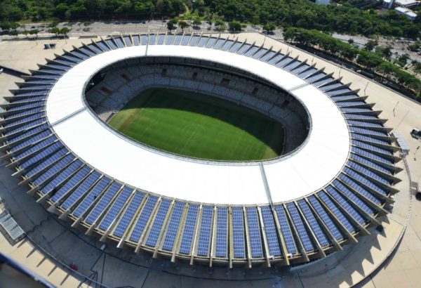 The PV systems installed in the Stadium of Mineirao, in Brazil.