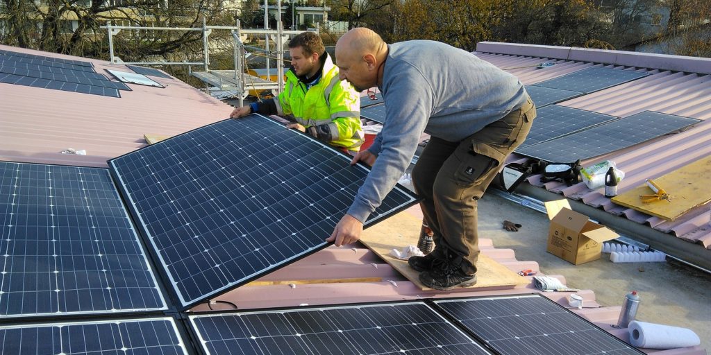 Rooftop solar installation in Germany