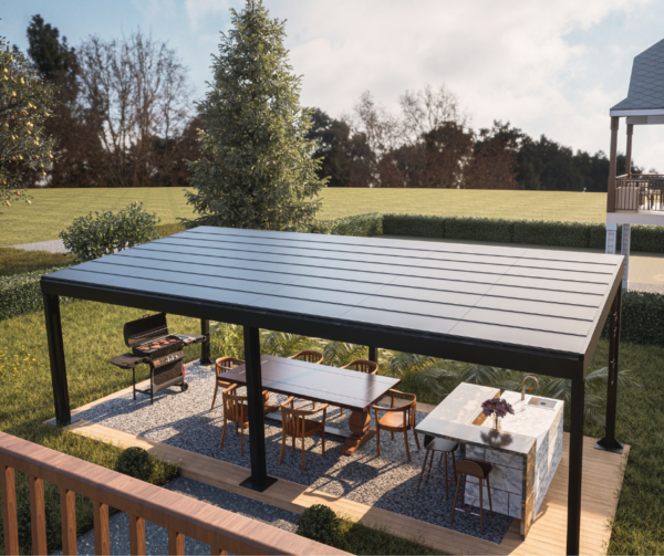 Solar gazebo provides up to 4.3 kW of backyard generating capacity pv