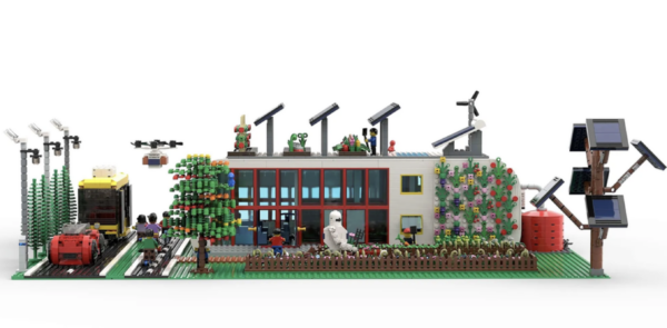 Udržitelný dům „net zero plus“ postavený z LEGO