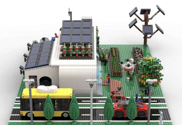 Udržitelný dům „net zero plus“ postavený z LEGO