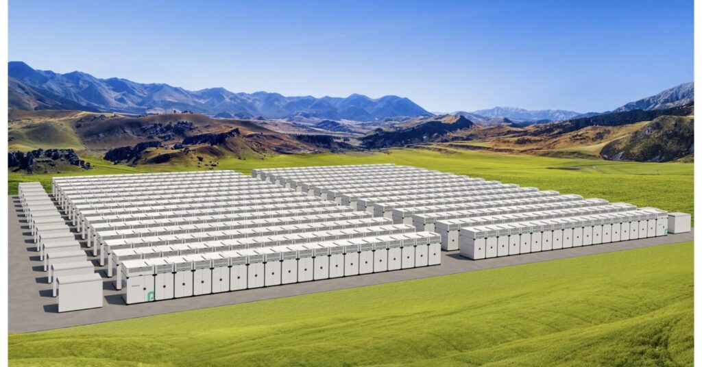 Large field with batteries