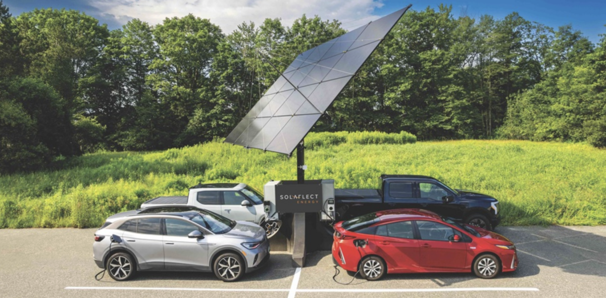 Off-grid solar tracker charges workplace EVs in California