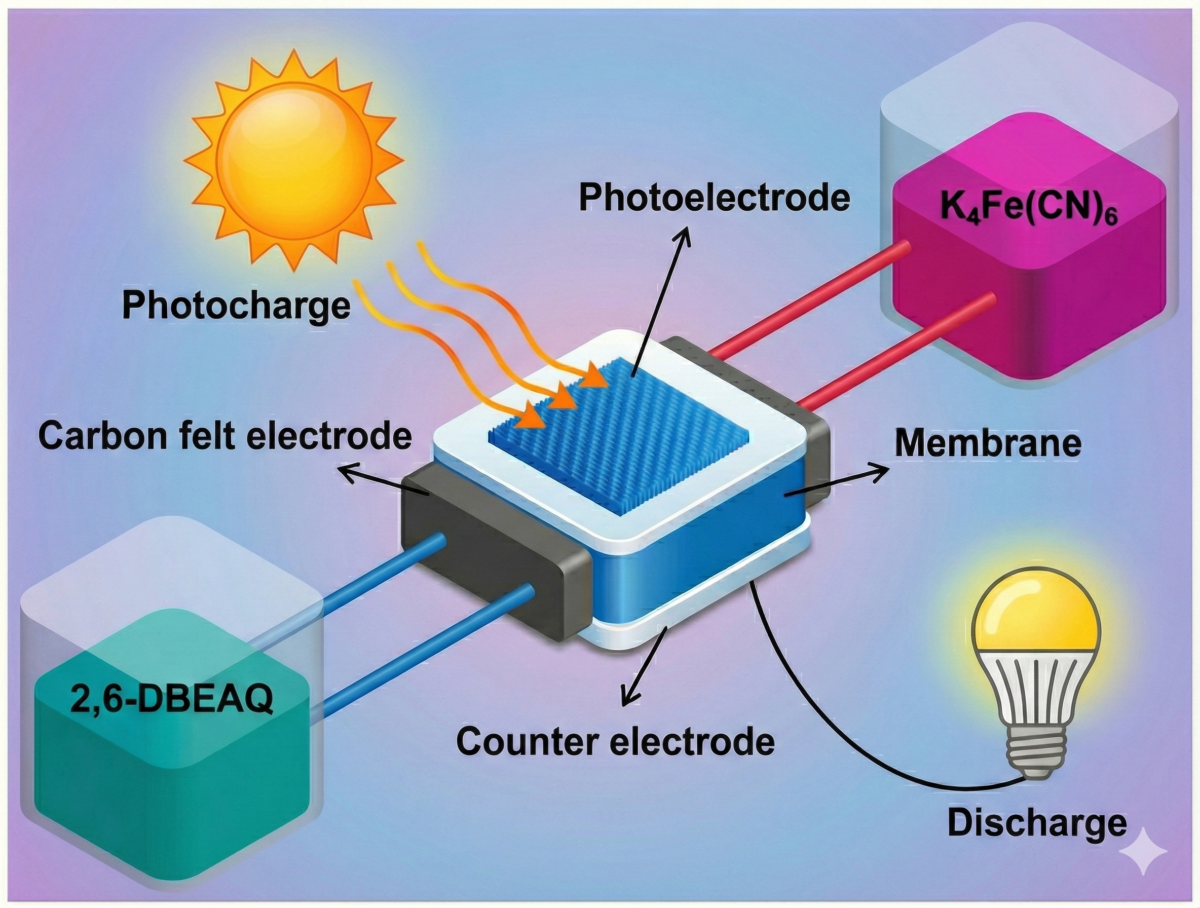 PV redox flow battery with 4.2% solar-to-electricity conversion efficiency