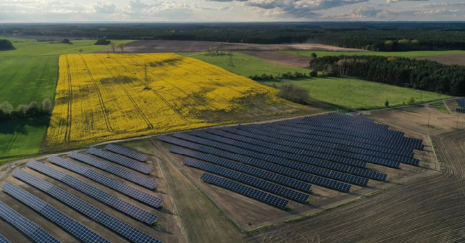 A PV system in Poland.