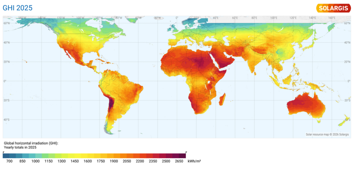 Solar generation performance with regional weather conditions deviating from long-term averages
