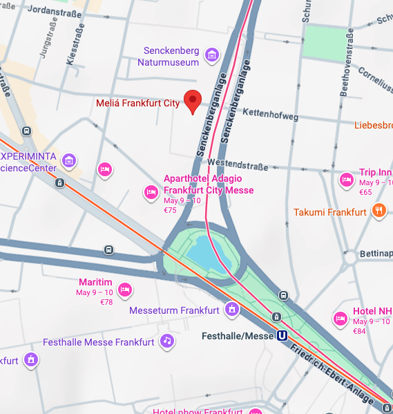 Meliá Frankfurt City Map