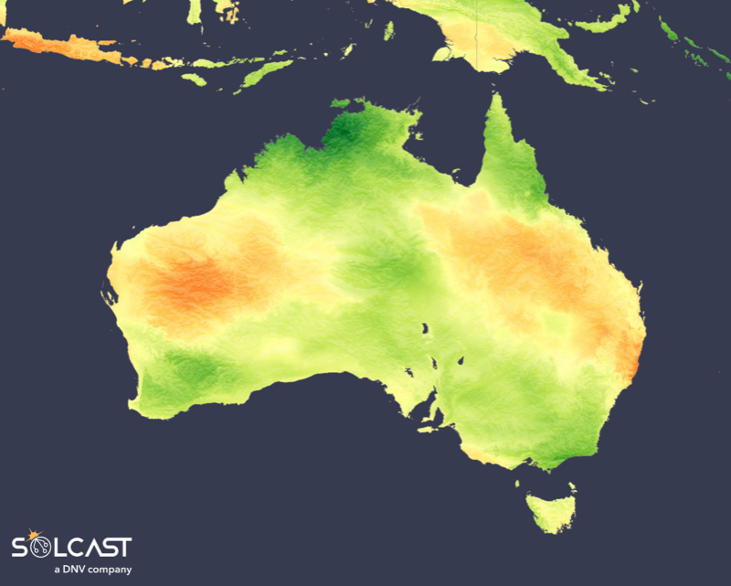 Cyclones and unseasonal polar winds shape Australia’s solar resource in March