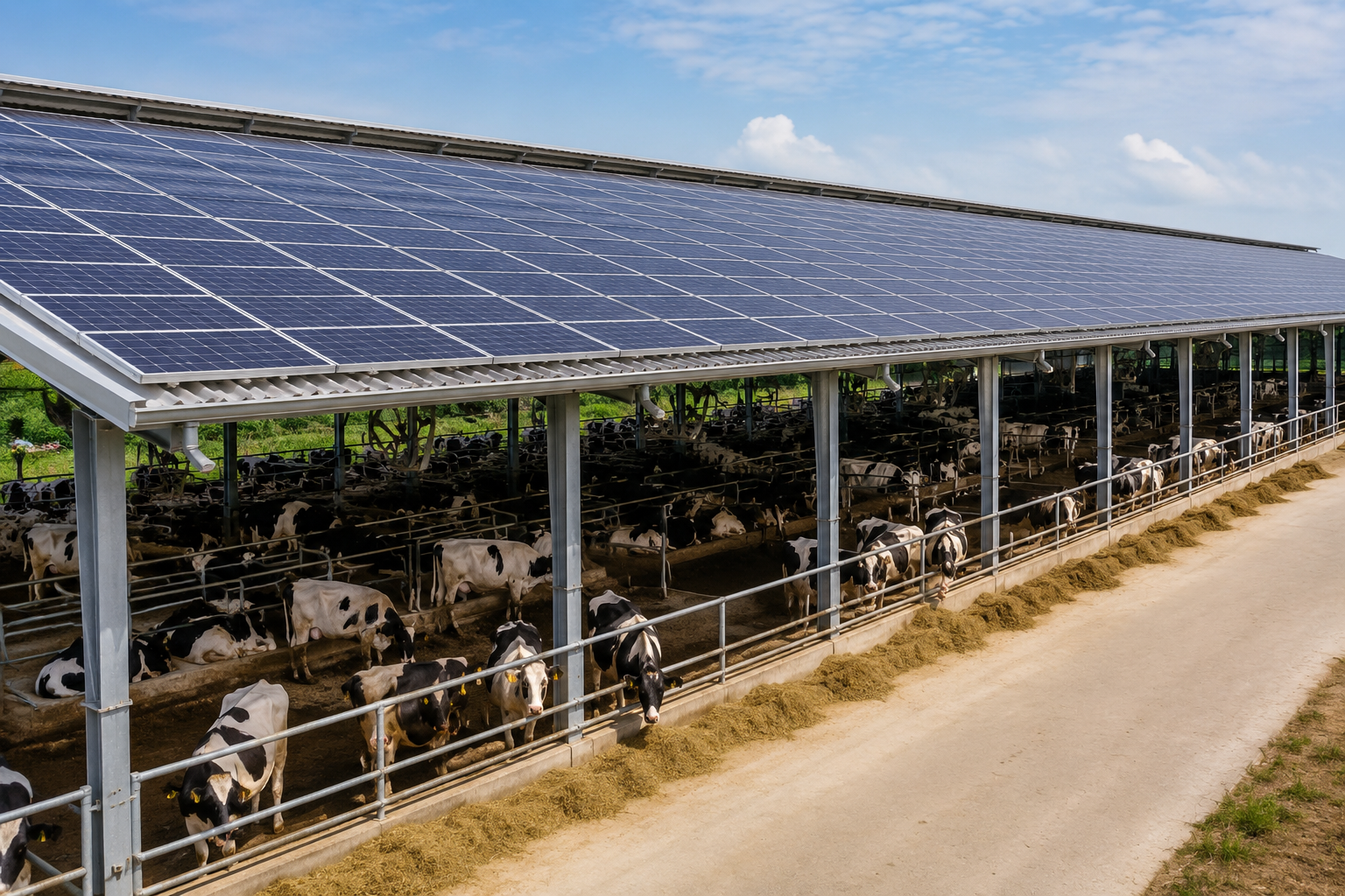 Solar panels reduce thermal stress in dairy barns during critical afternoon hours - pv magazine Global