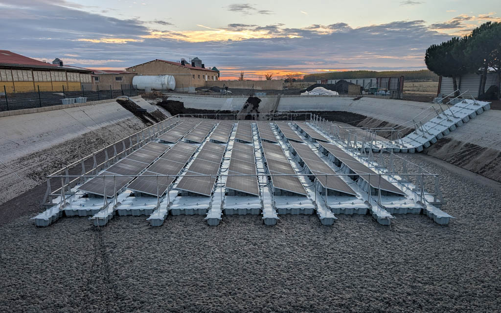 Floating PV tested at manure lagoon in Spain