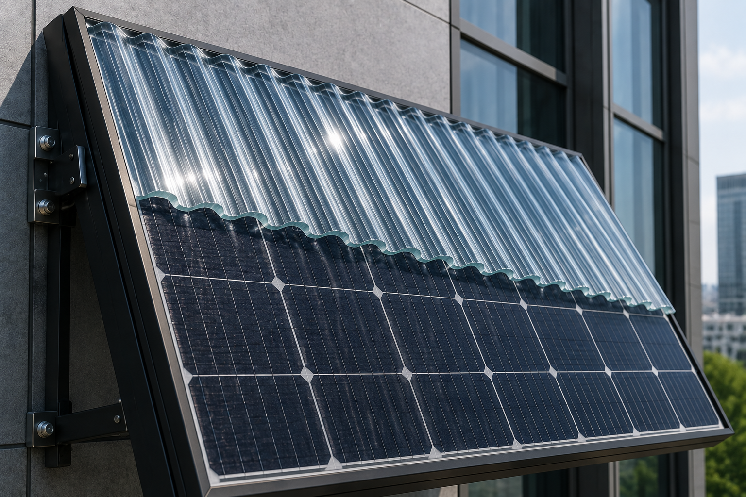 Researchers develop grooved glass to boost high-angle light capture in facade solar
