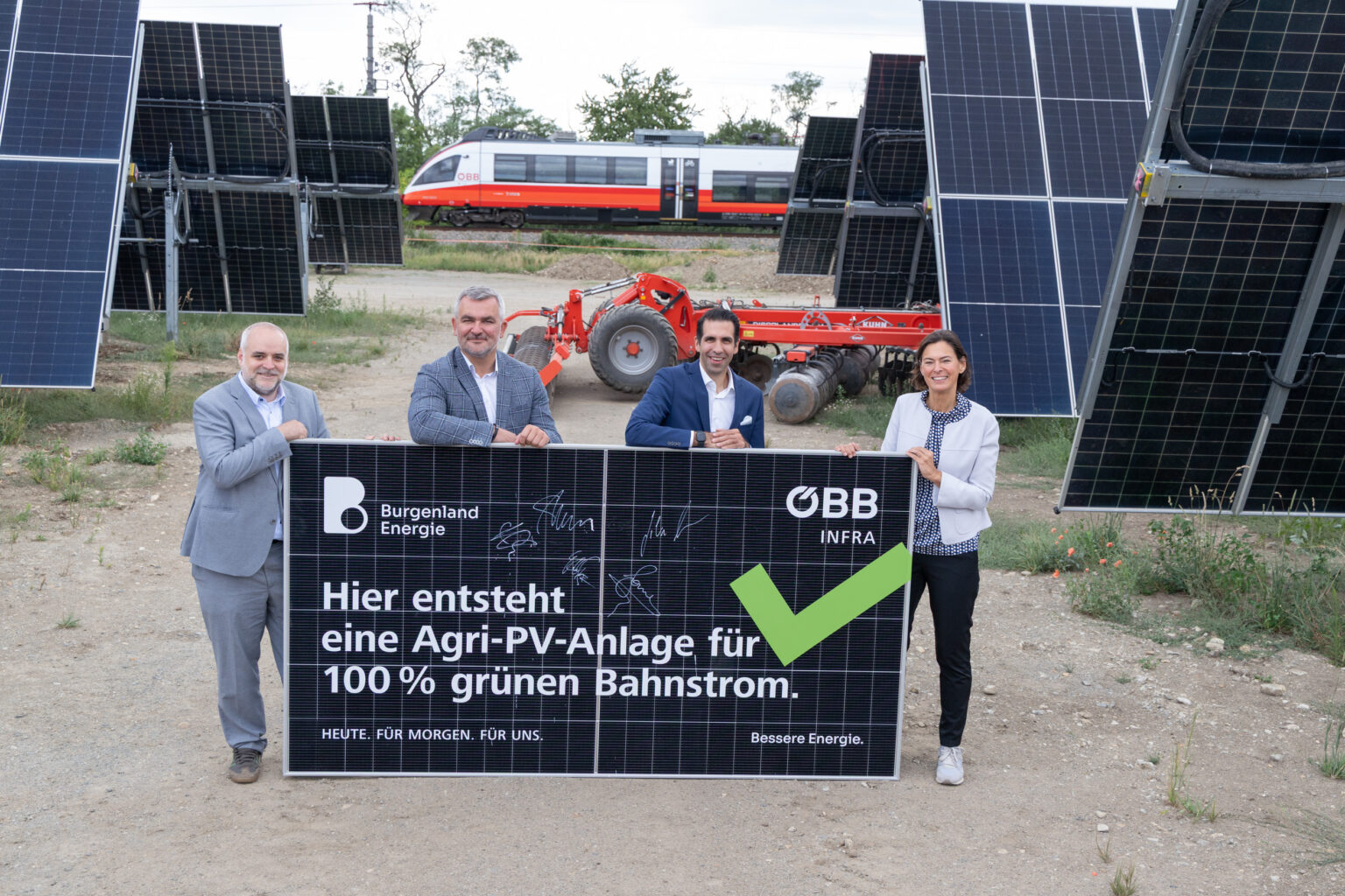 Austria opens first agrivoltaic plant feeding solar power directly to rail grid