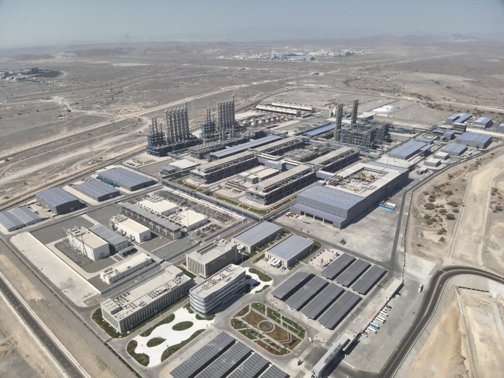 Large industrial polysilicon facility in Oman.