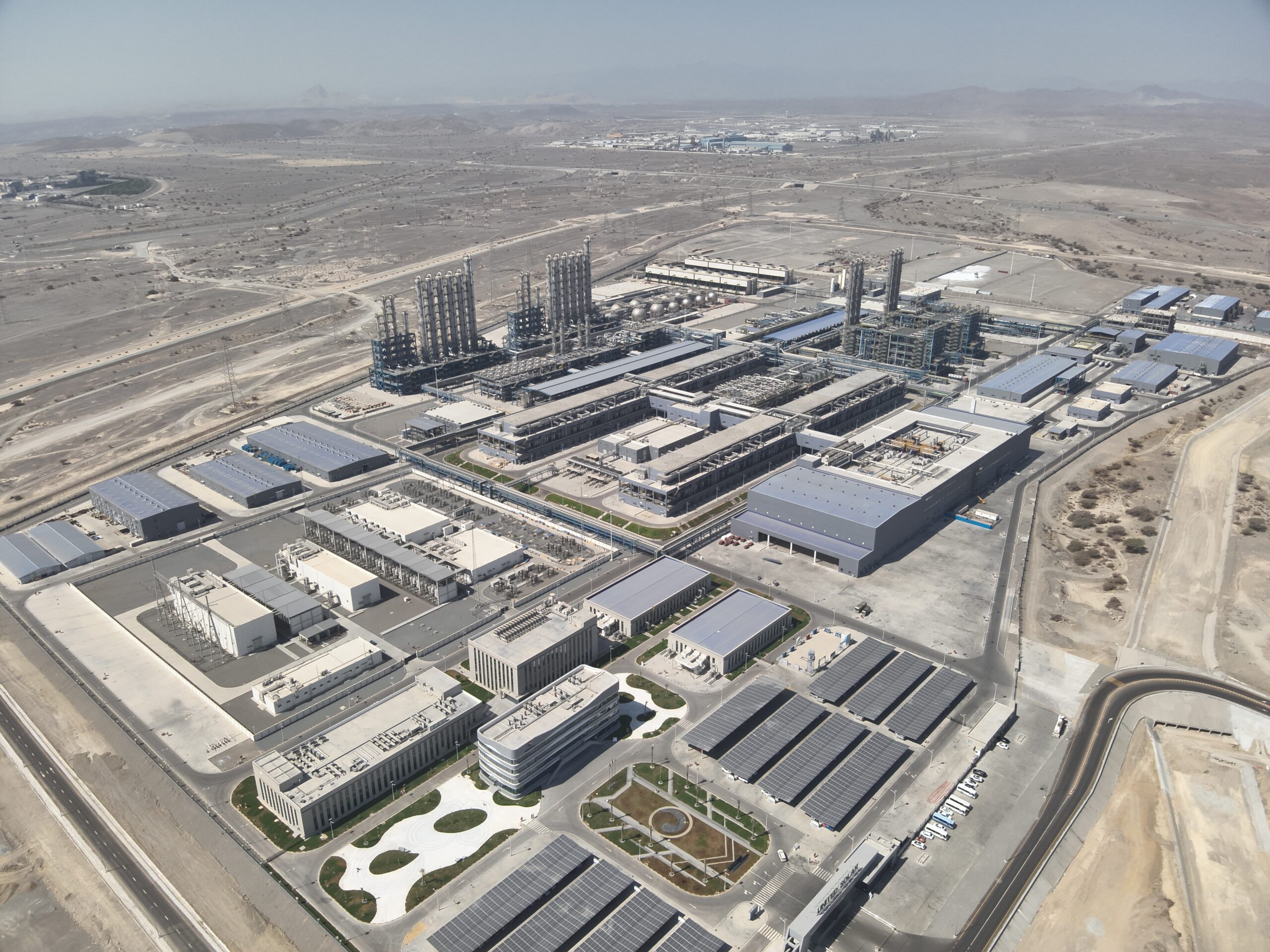 Large industrial polysilicon facility in Oman.