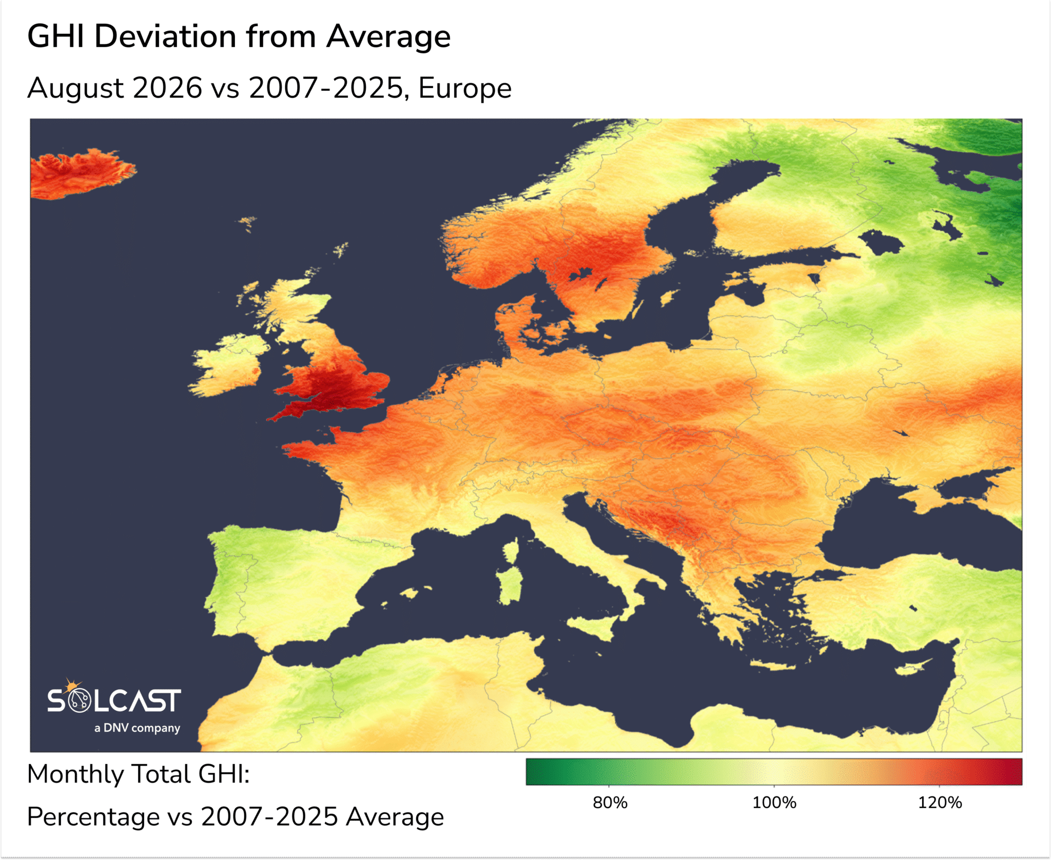 Europe’s solar resource surplus continues before late-August cloud ...