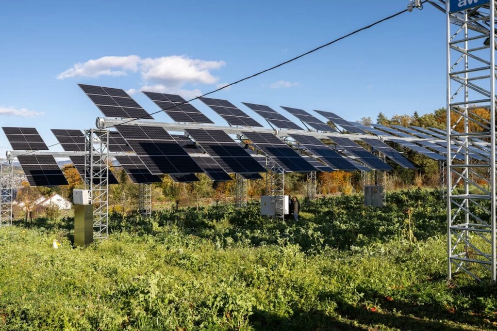 Agri-PV, Anlage auf dem ZHAW Campus Grüental in Wädenswil (Schweiz)