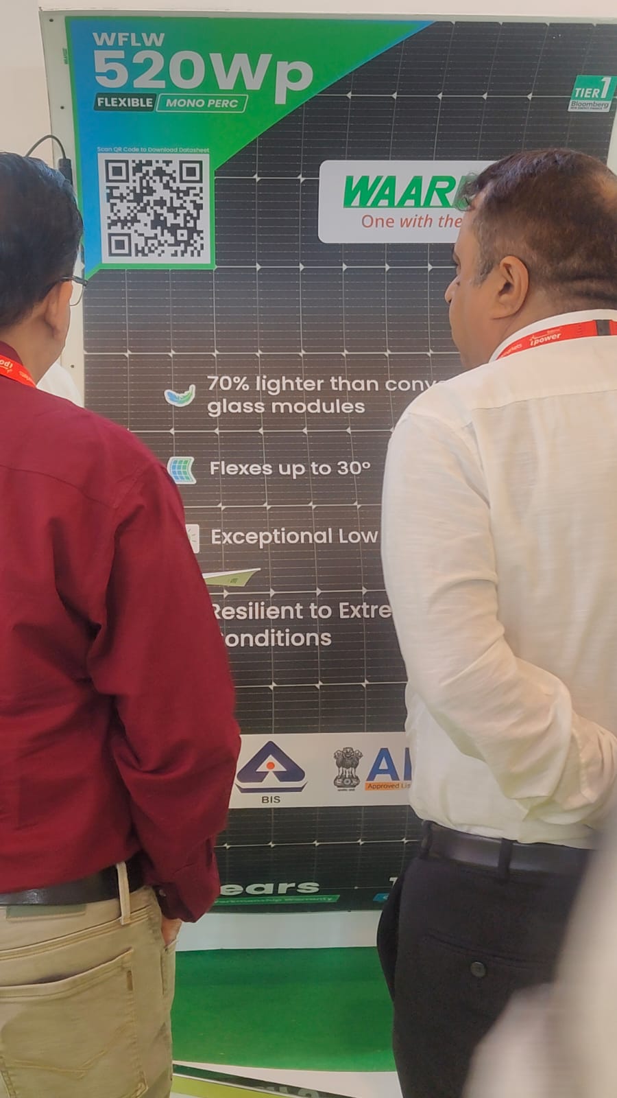 Waaree showcases 520 W flexible mono PERC solar module with 19.69% efficiency